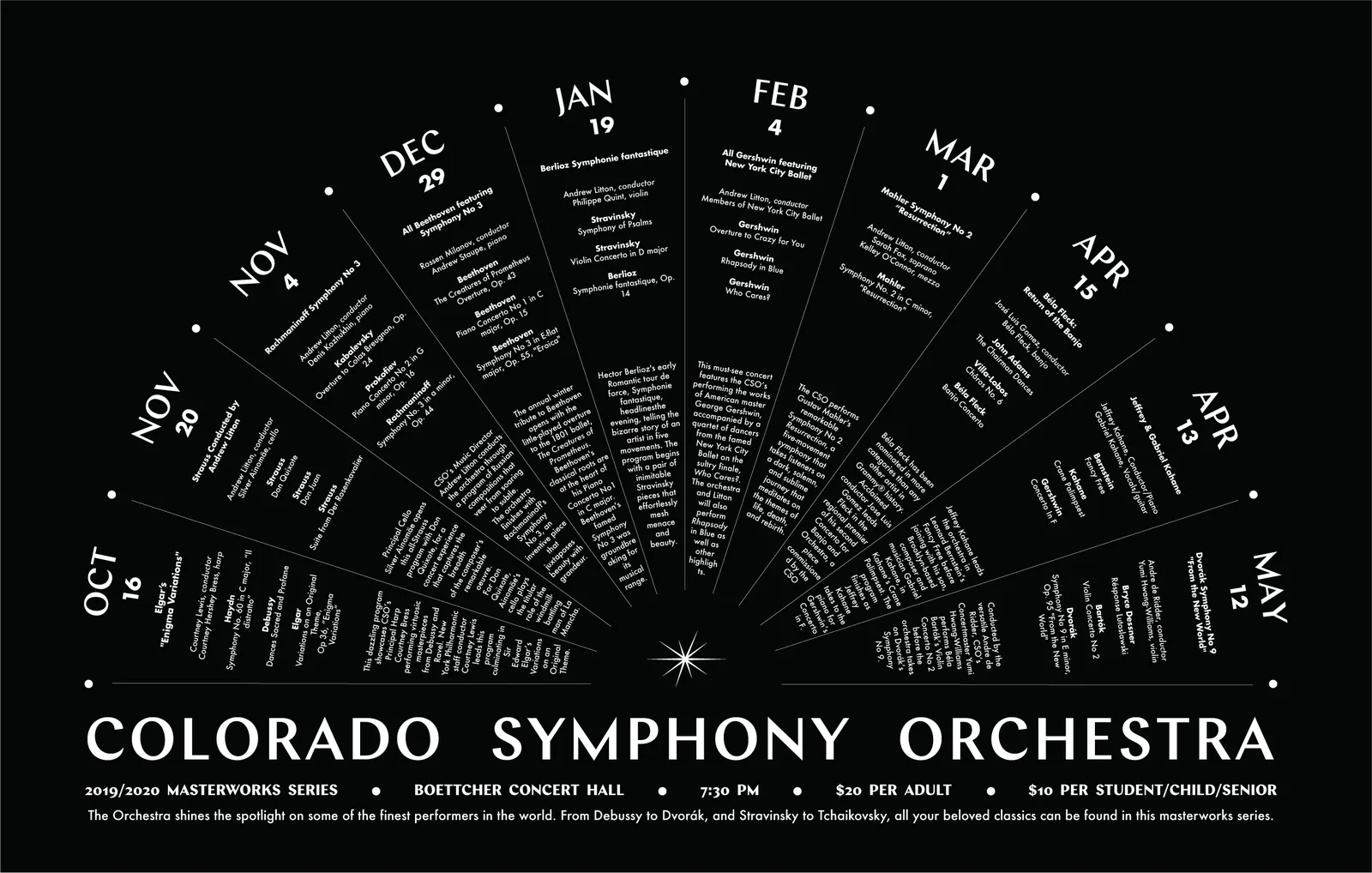 Colorado Symphony Orchestra: Cso concert series interior black
