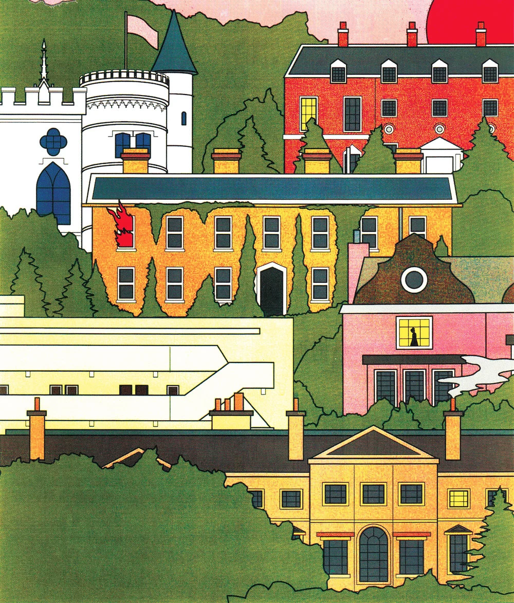 Illustration: Halloween houses of fiction