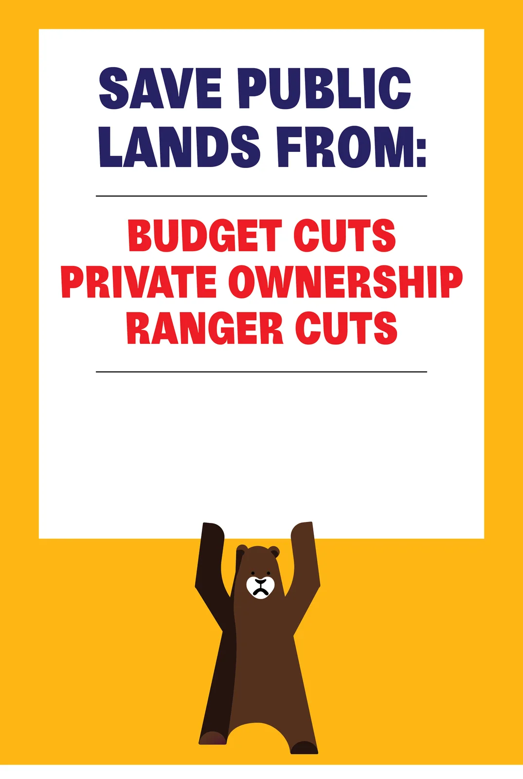 Park Protest: Protest poster side b