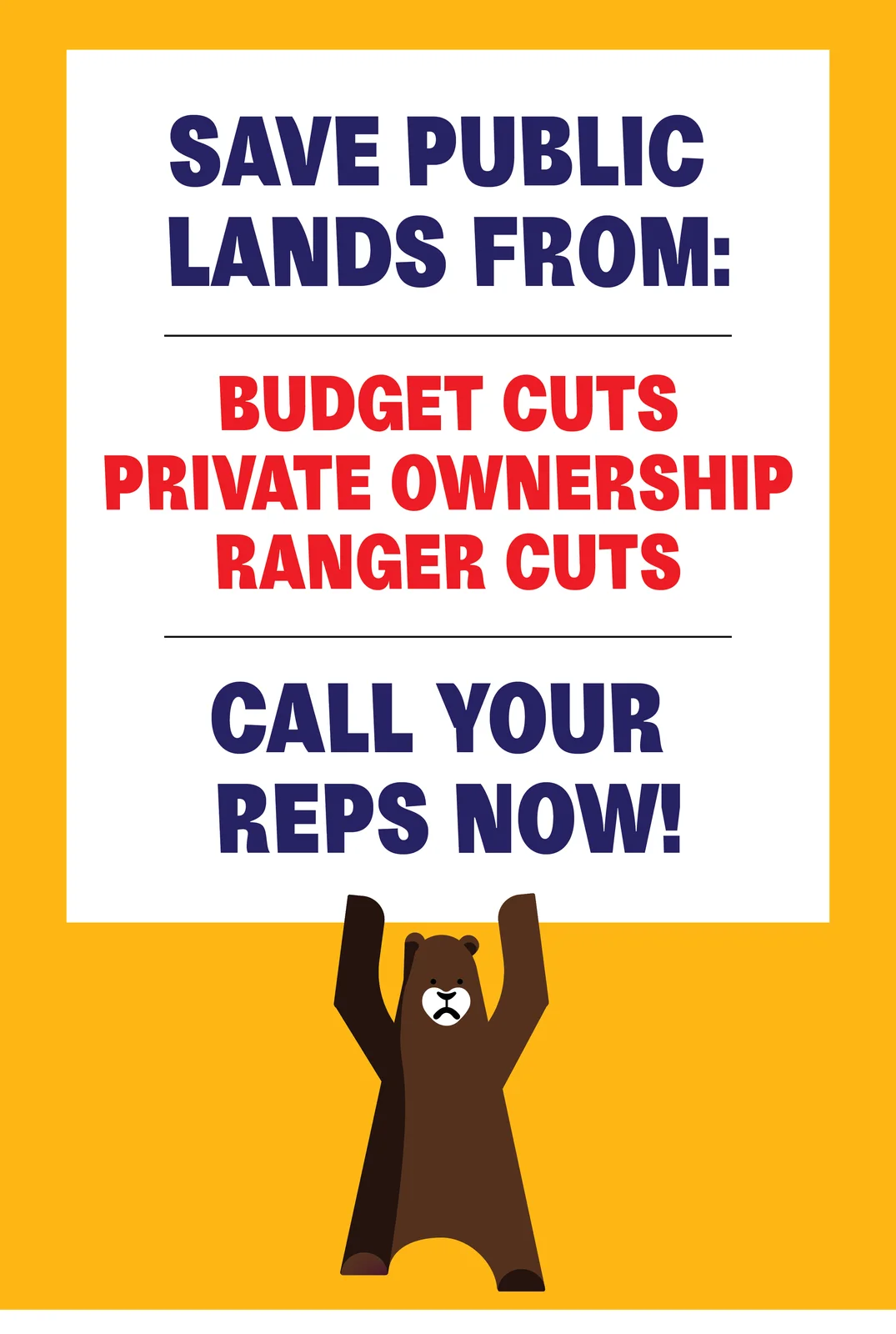 Park Protest: Protest poster side b
