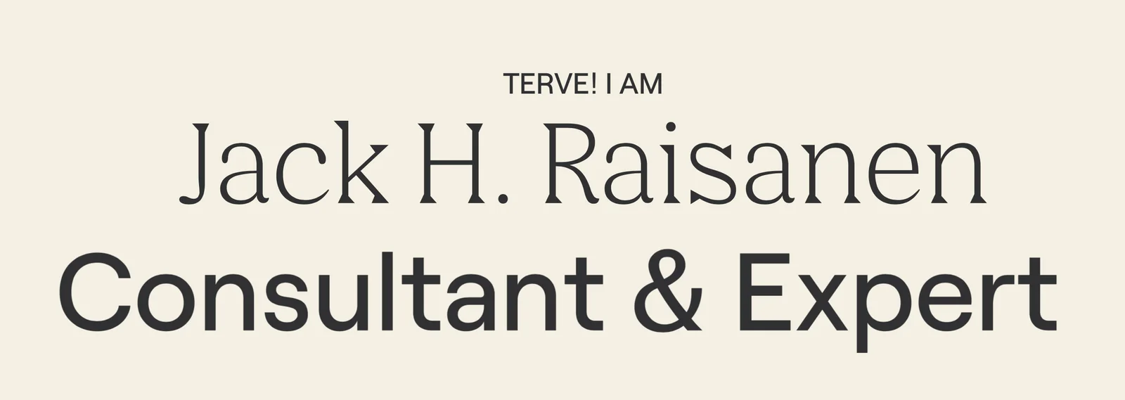 JackRaisanen.com: Jr com terve