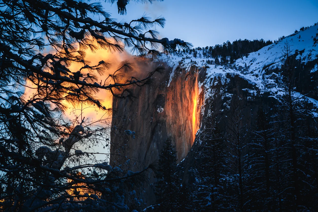Yosemite National Park After Dark: Firefall evening